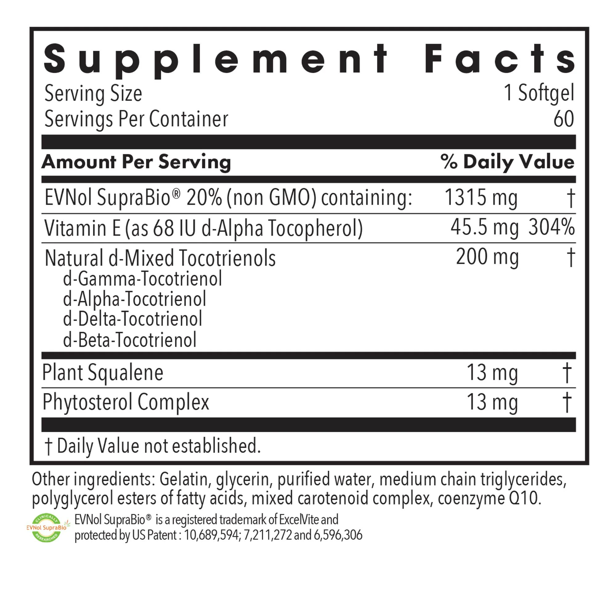 Tocomin SupraBio Tocotrienols 200 MG 6 Softgels - Image 3